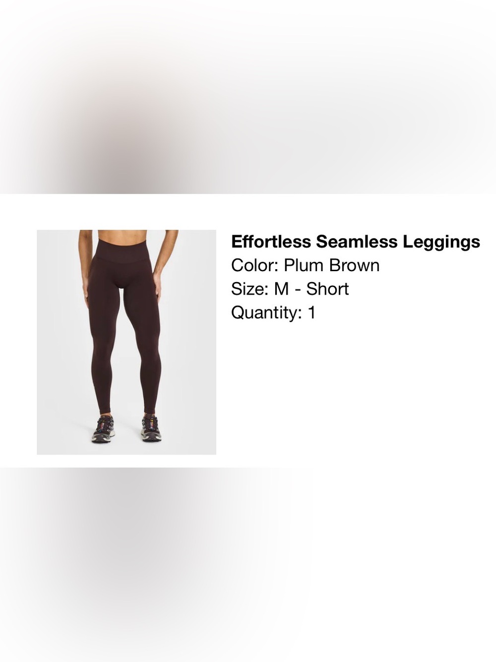 Oner Active Effortless Seamless Leggings Plum Brown Medium